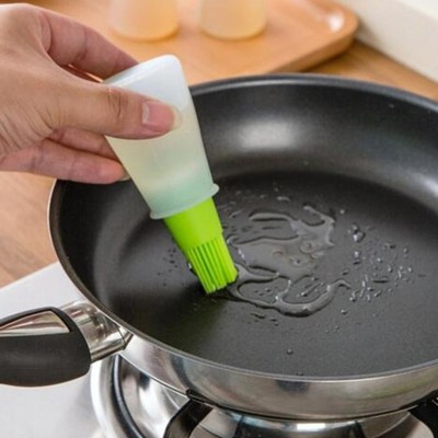 Silicone Rubber Oil Dispenser Bottle Brush Basting BBQ Barbecue Cooking Baking Pancake Bar Kitchen Tool Grill Brush